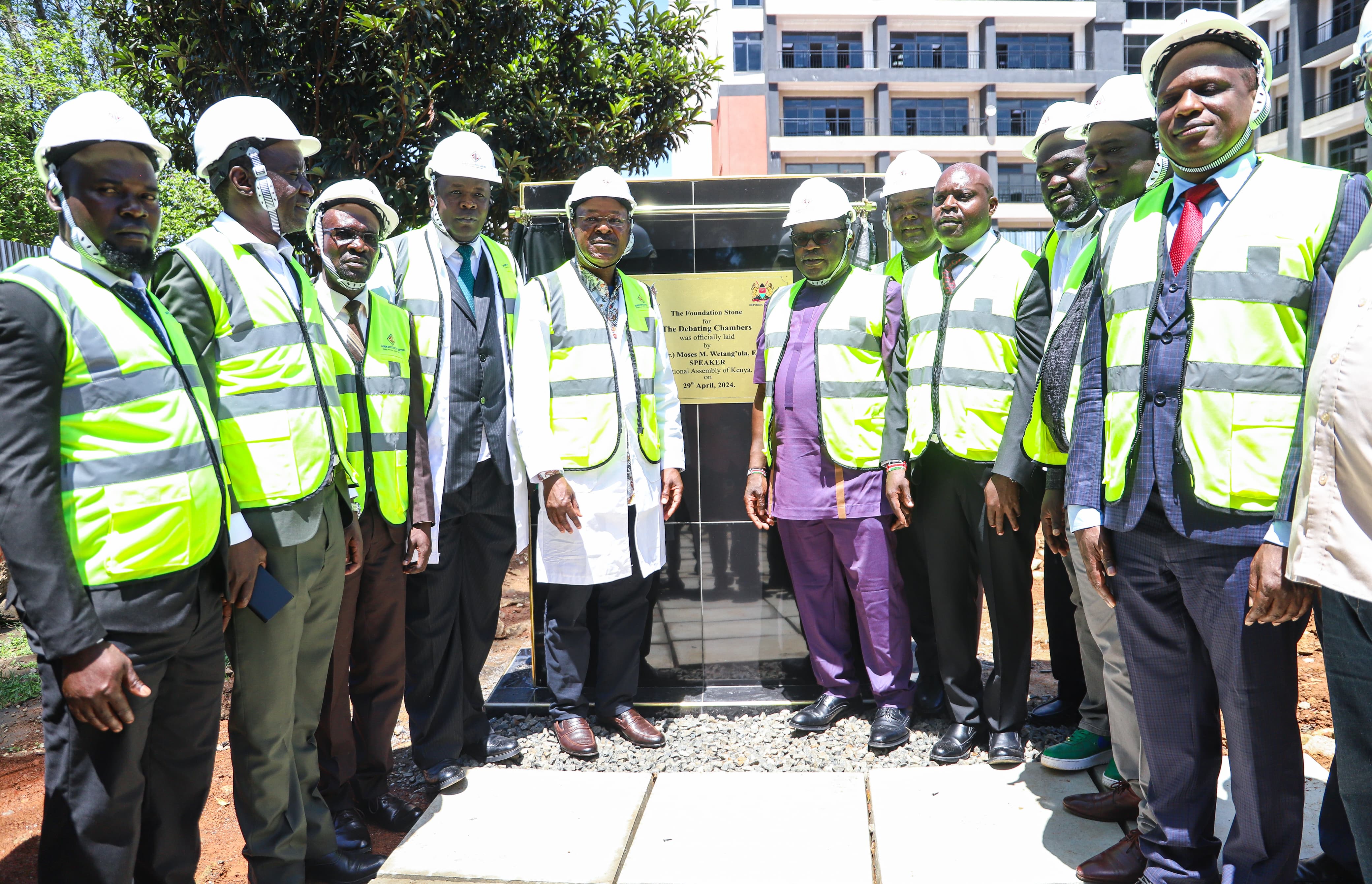 National Assembly Speaker Hon Moses Wetangula (centre) and Governor of Bungoma County H.E Kenneth Lusaka with the Leaders