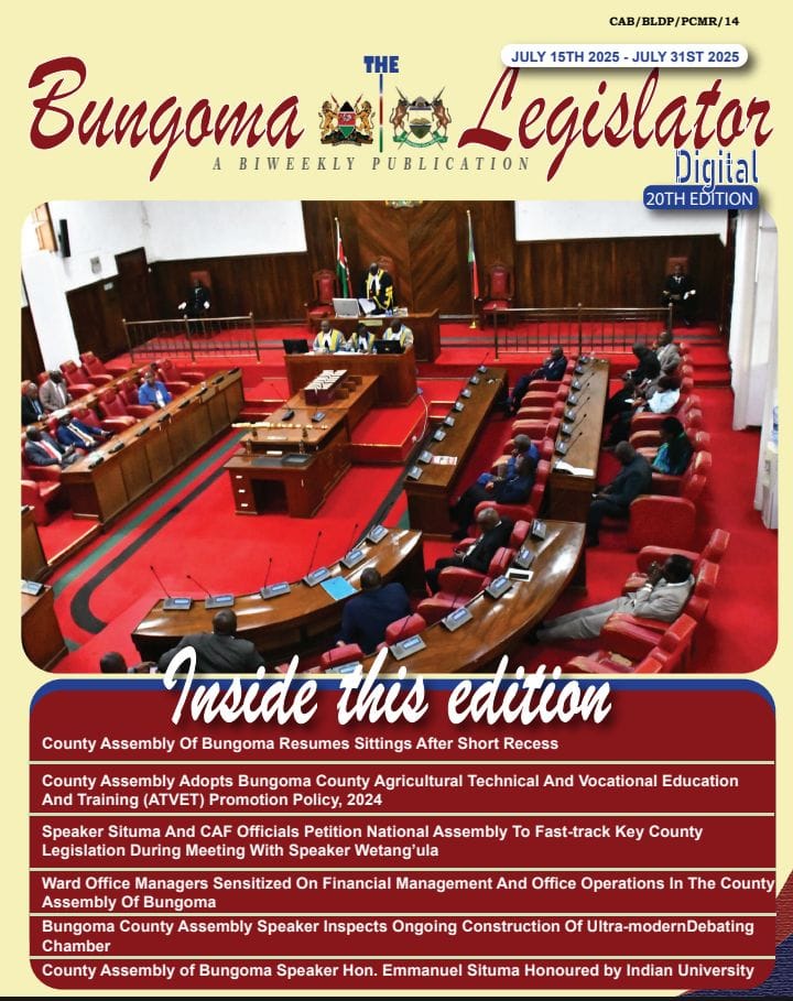BUNGOMA LEGISLATOR 20TH ED. E-NEWSLETTER