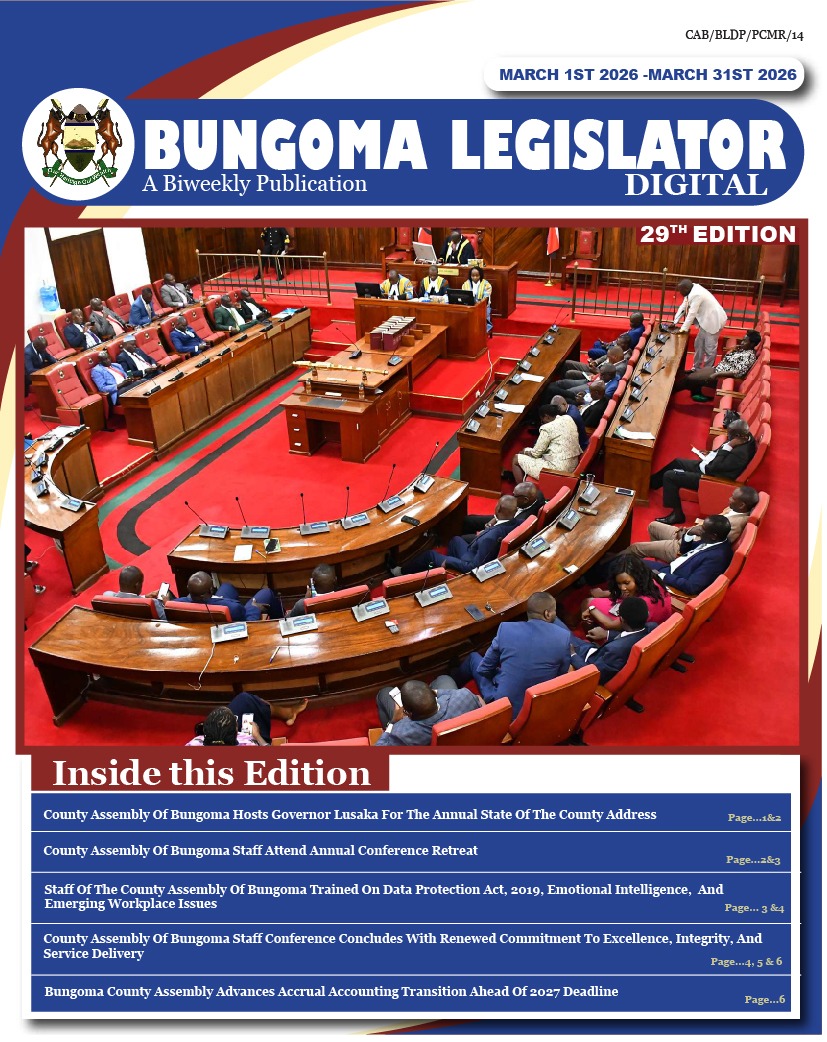 BUNGOMA LEGISLATOR 29TH EDITION E-NEWSLETTER