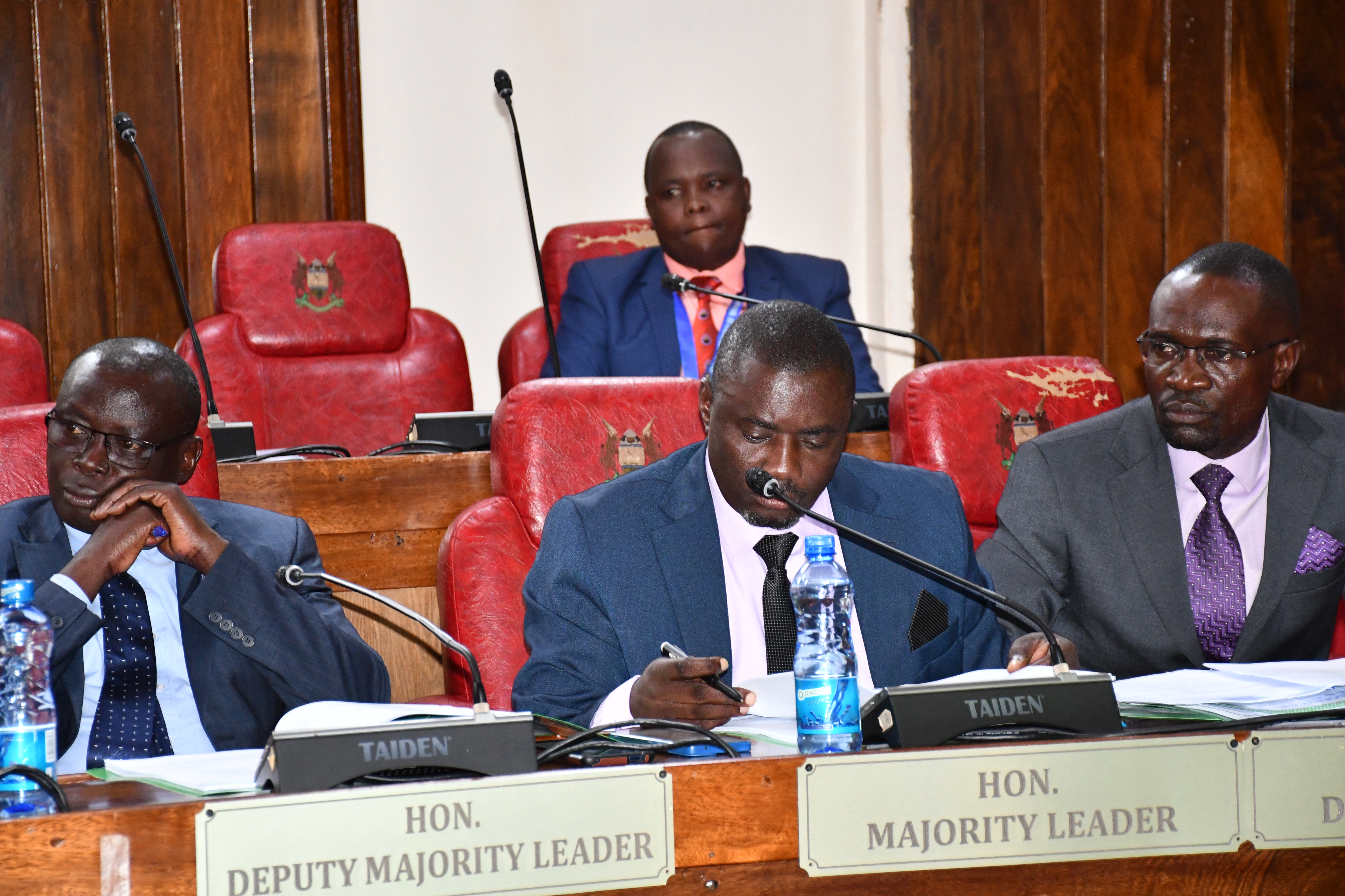 Deputy Speaker Hon Stephen Wamalwa, Majority Leader Hon. Joseph Juma, Chair Finance Hon. James Barasa 