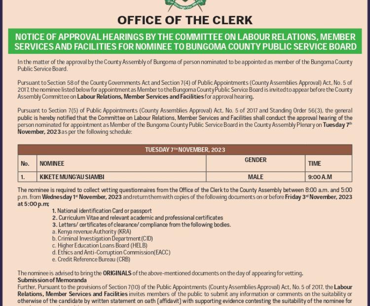 PUBLIC NOTICE