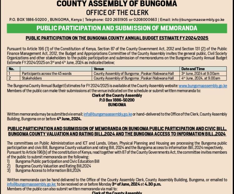 PUBLIC NOTICE 