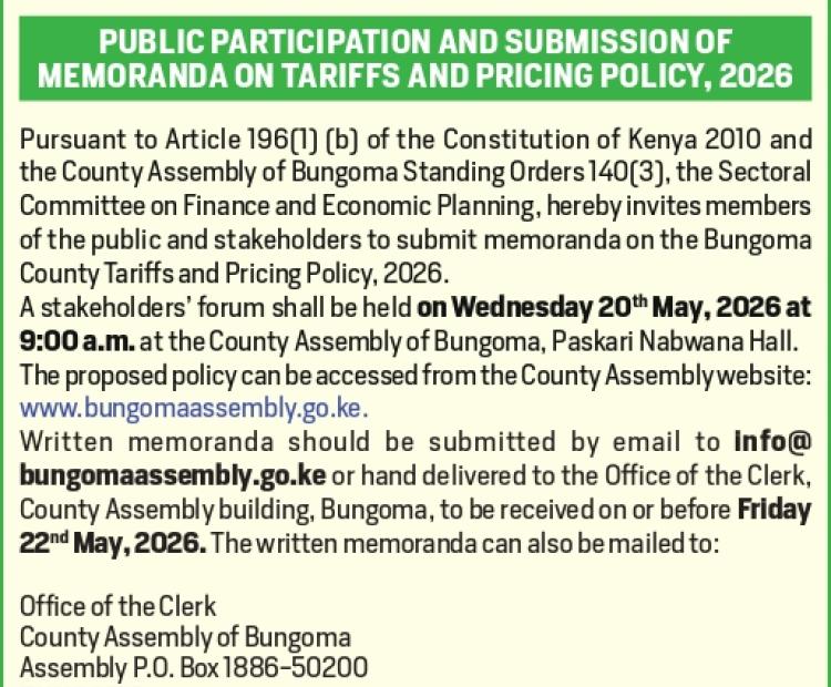 PUBLIC NOTICE 